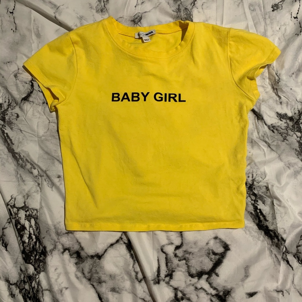 Fashion nova yellow crop top